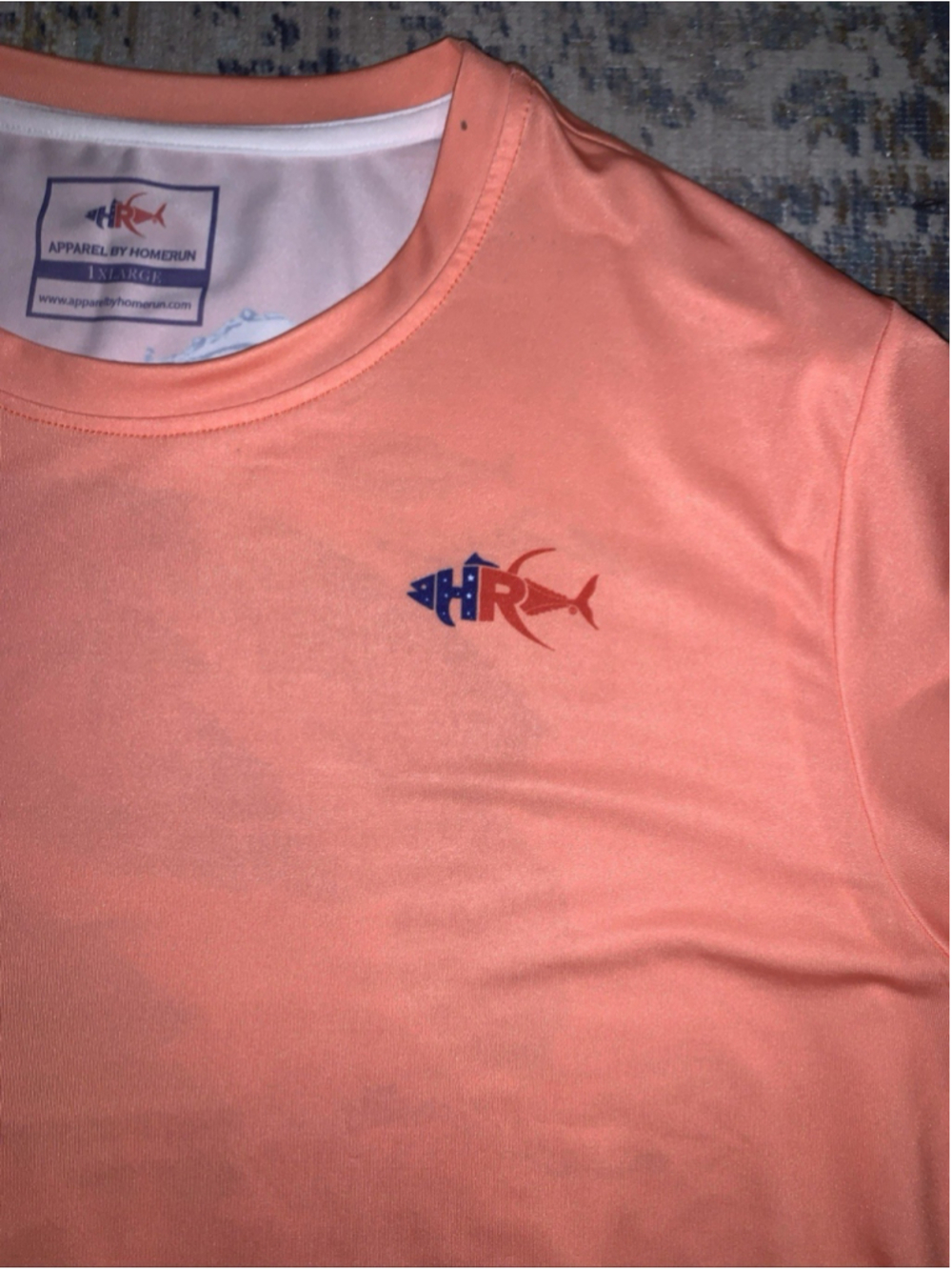 Men’s XL Fishing T-shirt Apparel By Homerun Sea Turtle UV Protection - Picture 4 of 13